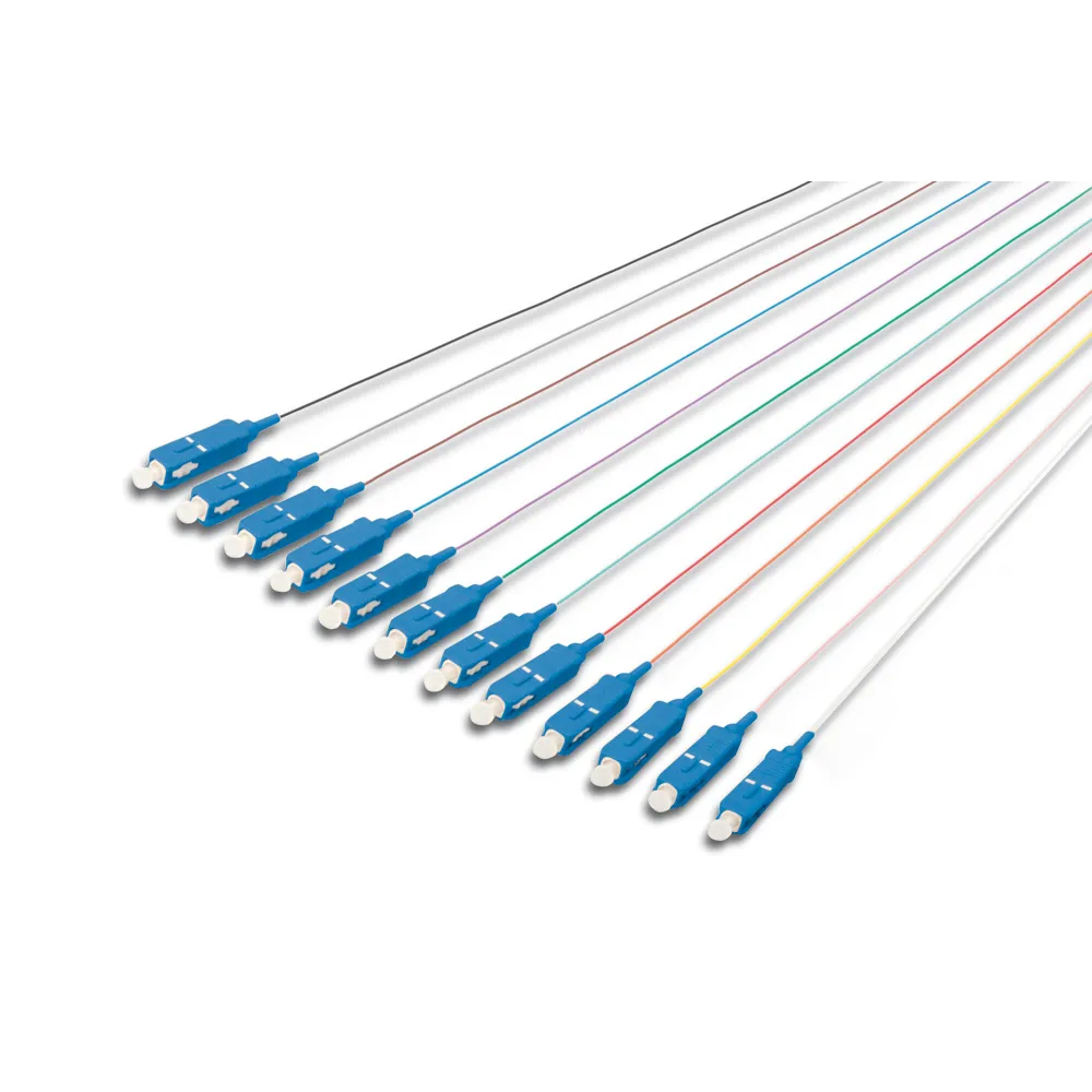 Digitus FO pigtail set, 12pcs, singlemode, simplex, 2m, OS2, SC