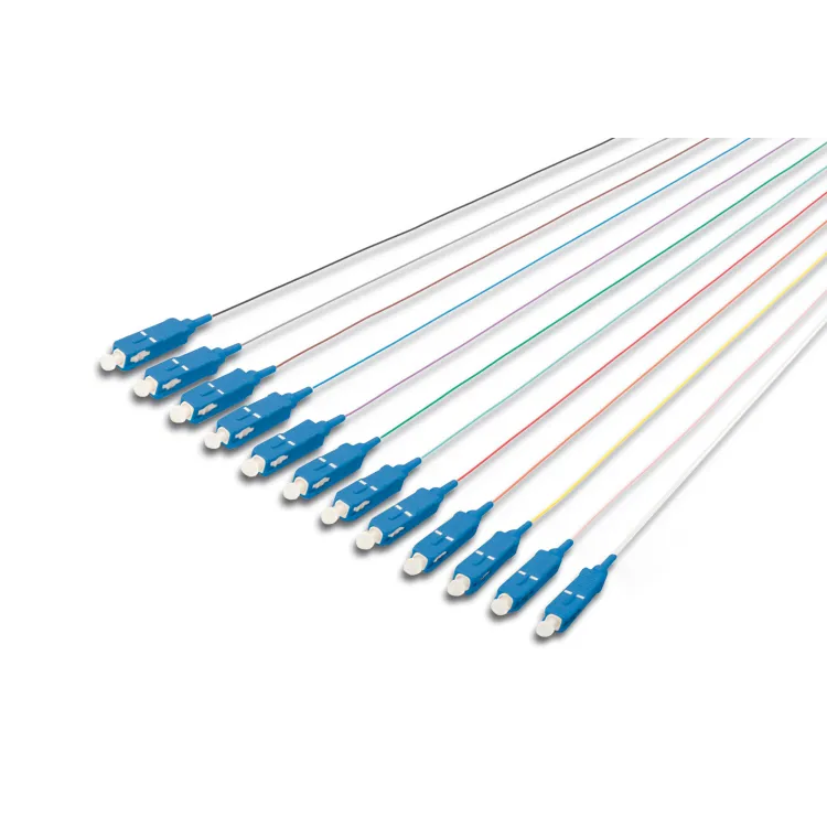 Digitus FO pigtail set, 12pcs, singlemode, simplex, 2m, OS2, SC