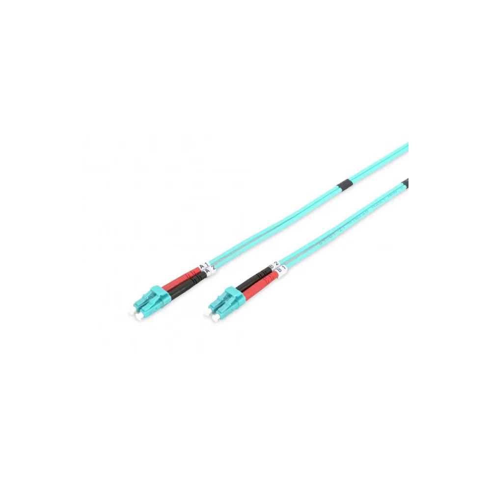 Digitus Opticki patch kabl, multimode, duplex, 3 m, OM3, LC/LC, plavi