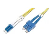 Digitus Opticki patch kabl, singlemode, duplex, 10 m, OS2, LC/SC, zuti