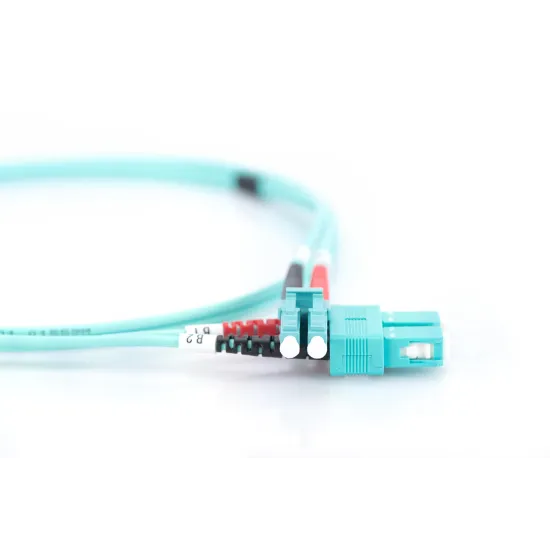Digitus Opticki patch kabl, multimode, duplex, 3 m, OM3, LC/SC, plavi
