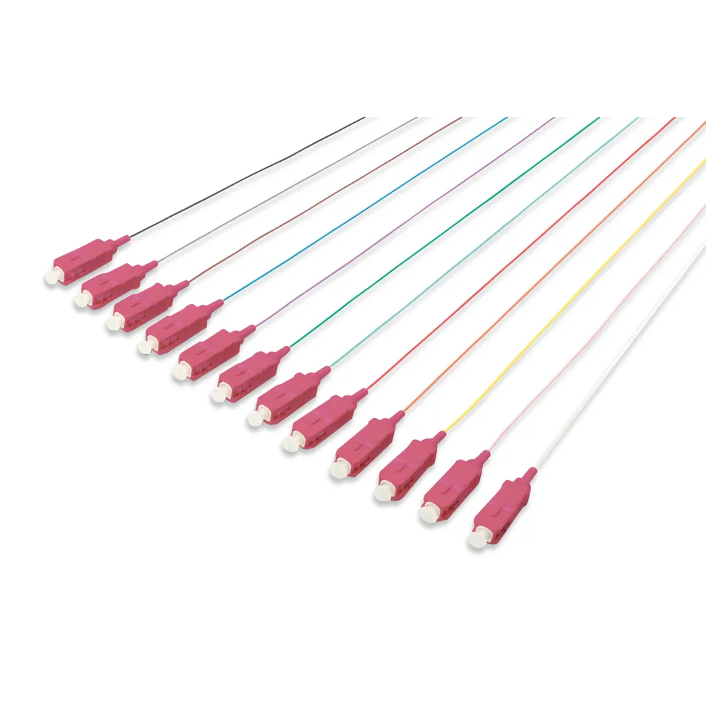 Digitus FO pigtail set, 12pcs, multimode, simplex, 2m, OM4, SC