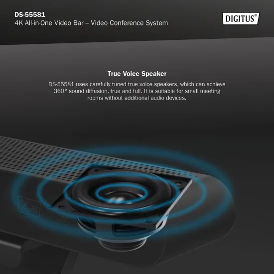 Digitus 4K All-In-One Video Bar Mini - Video conferencing system