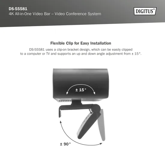 Digitus 4K All-In-One Video Bar Mini - Video conferencing system
