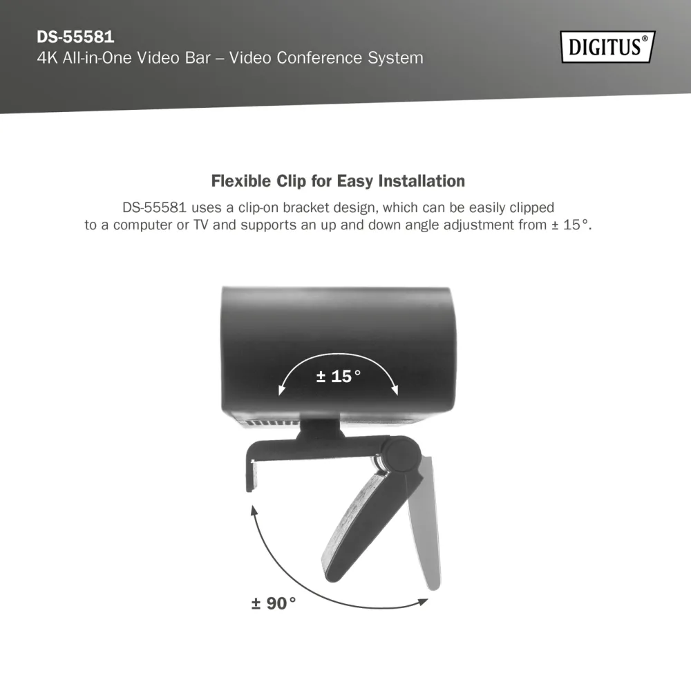Digitus 4K All-In-One Video Bar Mini - Video conferencing system