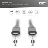 Digitus Kabl USB Type-C to Type-C, 20V/5A 100W, USB 3.2 10Gbps, 1m, crni