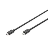 Digitus Kabl USB Type-C to Type-C, 20V/5A 100W, USB 3.2 10Gbps, 1m, crni