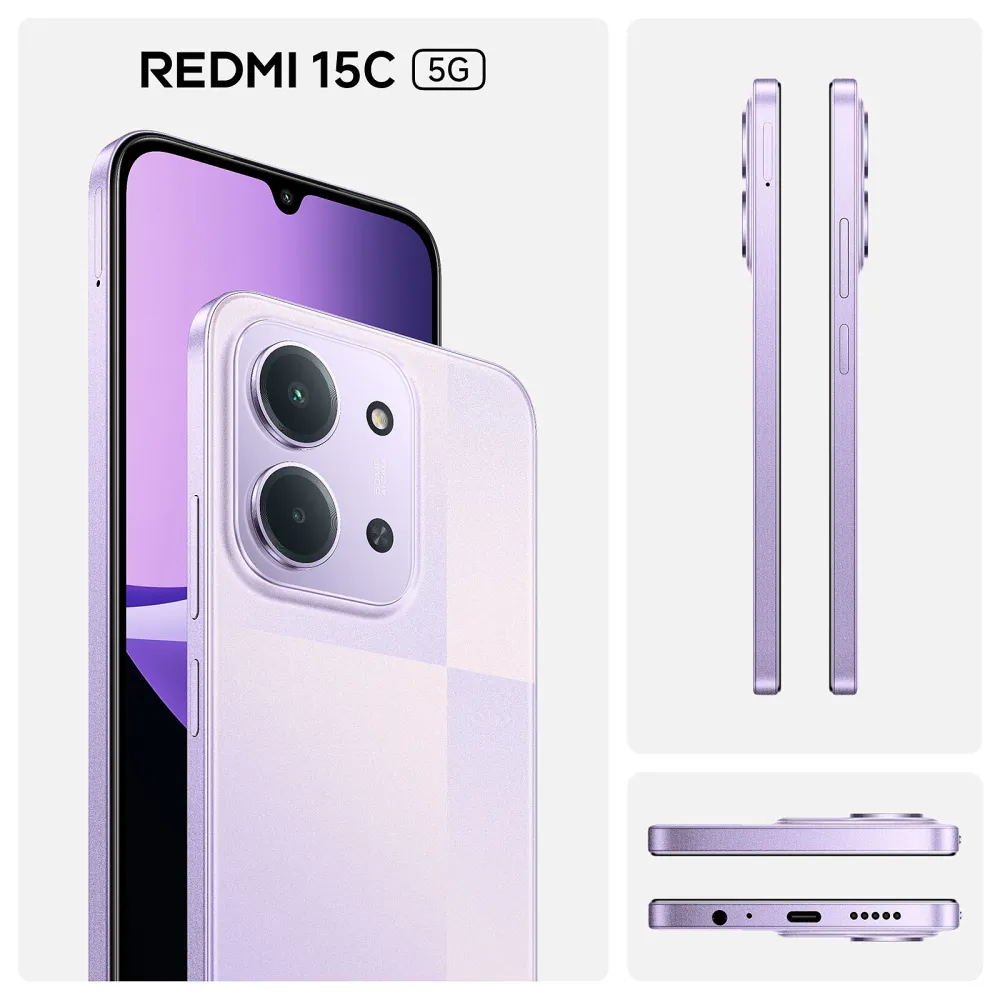 XIAOMI Redmi 15C 5G 4GB/128GB, ljubicasta