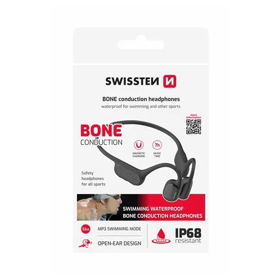 Swissten Slušalice Bone Conduction, Waterproof, Swimming mode