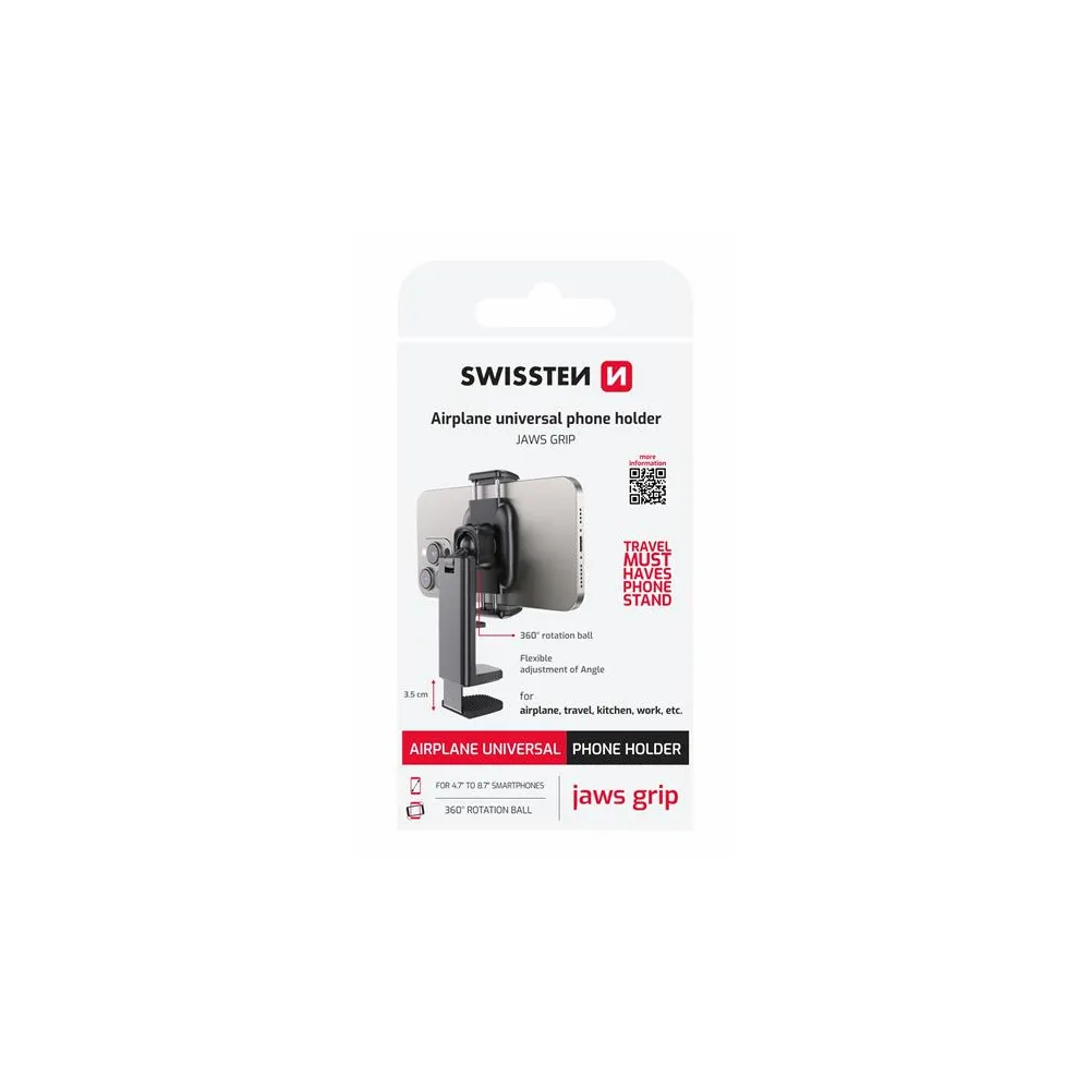 Swissten Holder universal AIRPLANE Jaws Grip