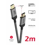 Swissten Kabl HDMI TO HDMI 8K 60Hz 2.0 M Nylon