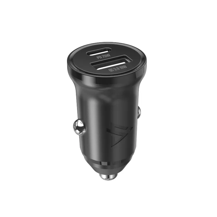 iPEAX Car Charger CL-03, PD, 20W, USB-C + USB-A BLACK