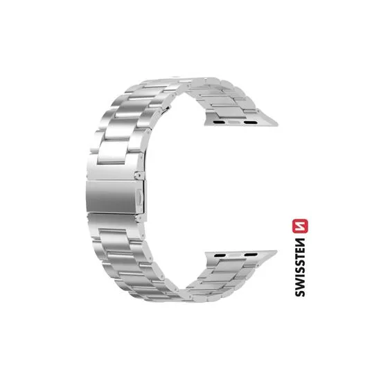 Swissten Metal band for Apple watch, silver (42, 44, 45, 49) mm