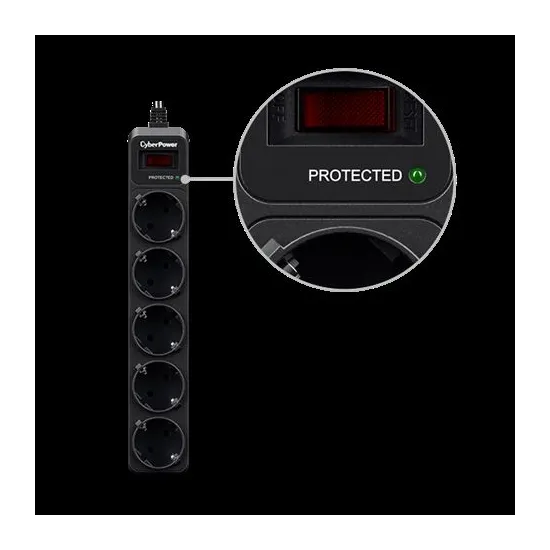 CyberPower produžni kabl sa prenaponskom zaštitom,B0520SC0,5xšuko/1,8m