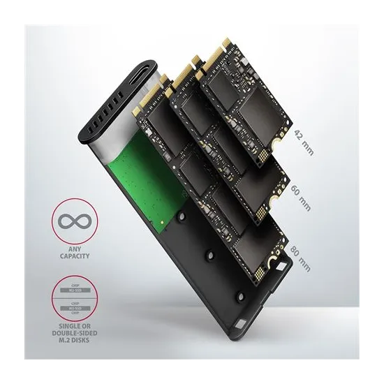 HDD Rack M.2 Sata- USB 3.2 Gen2, AXAGON, EEM2-SBC