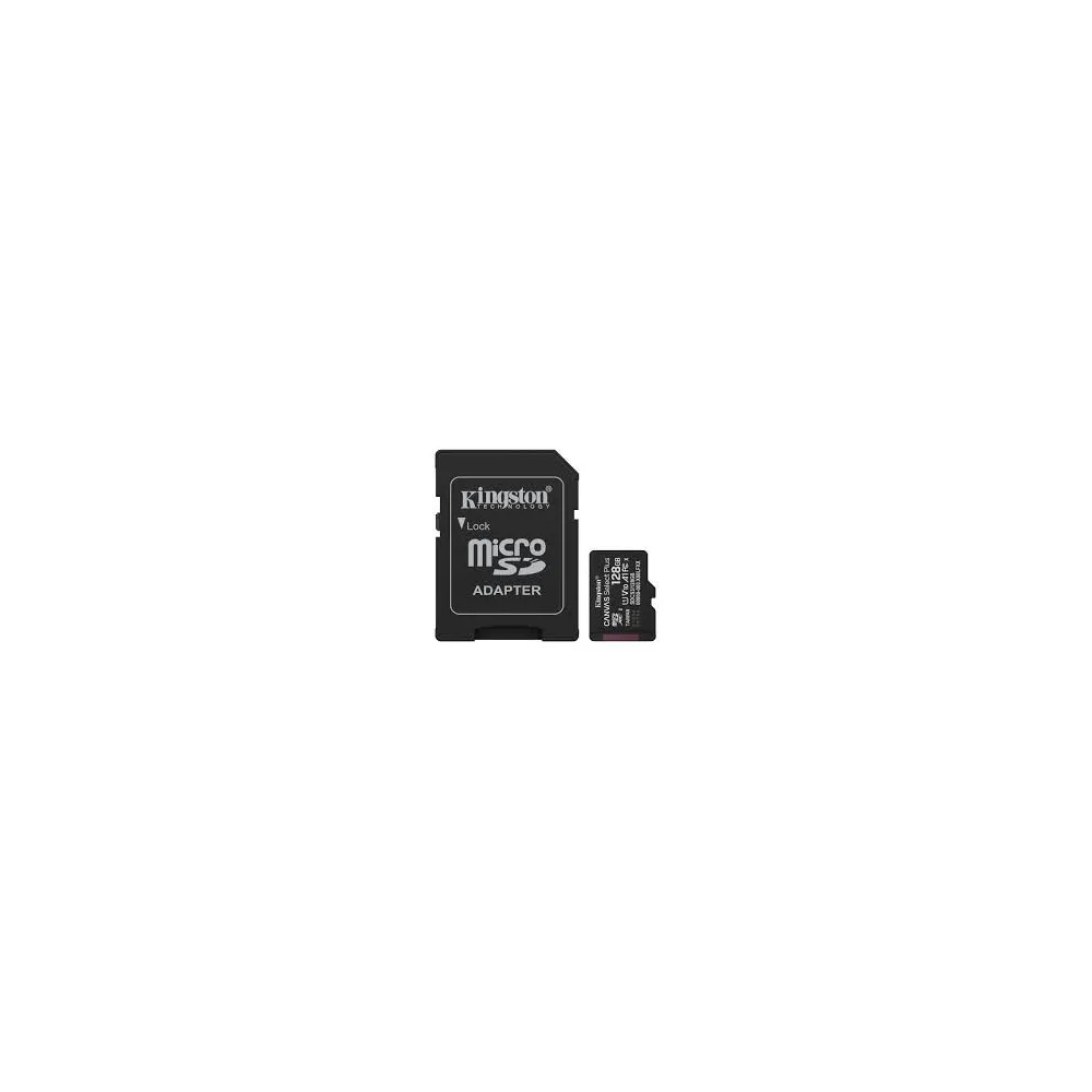 MEM SD MICRO 128GB Kingston Canvas Select Plus + Adapter SDCS3/128GB