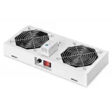 Digitus Roof VENTILATOR unit, wall mounting cabinets 2 fans, thermostat, switch, grey (RAL 7035)