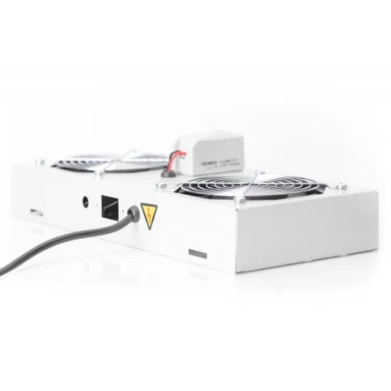 Digitus Roof VENTILATOR unit, wall mounting cabinets 2 fans, thermostat, switch, grey (RAL 7035)
