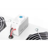 Digitus Roof VENTILATOR unit, wall mounting cabinets 2 fans, thermostat, switch, grey (RAL 7035)