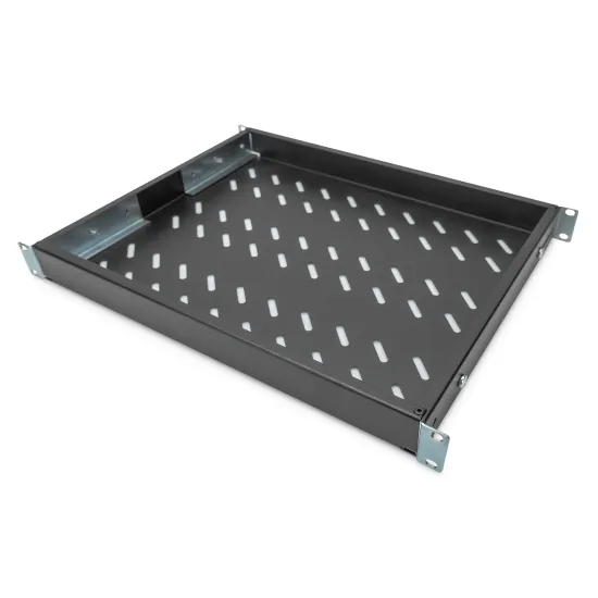 Digitus Polica fiksna 483 mm (19 ), do 50 kg, 44.5×482×350‑500 mm, crna