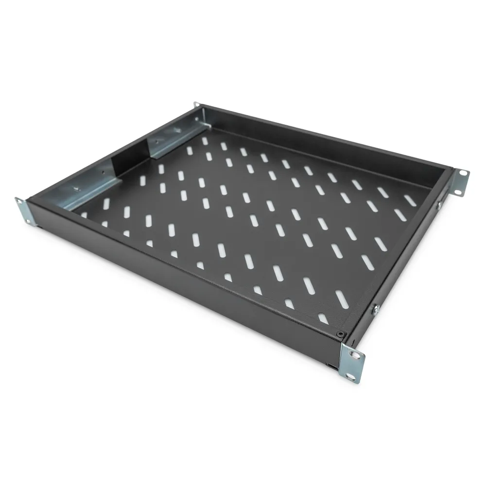 Digitus Polica fiksna 483 mm (19 ), do 50 kg, 44.5×482×350‑500 mm, crna