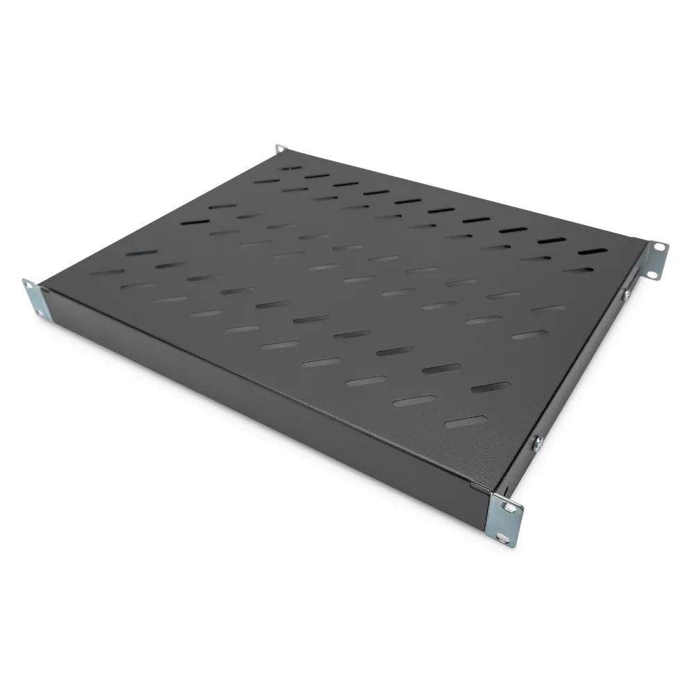 Digitus Polica fiksna 483 mm (19 ), do 50 kg, 44.5×482×350‑500 mm, crna