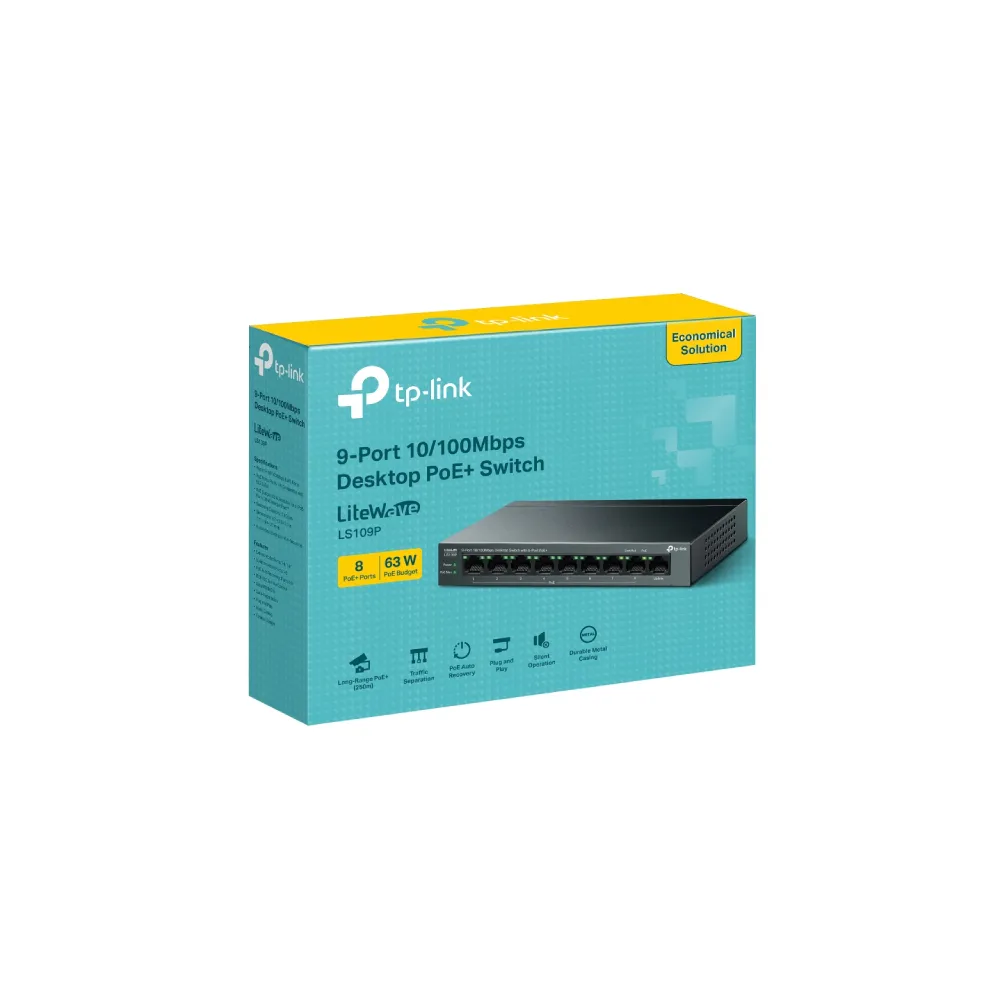 LS109P 9-port 10/100Mbps Desktop switch
