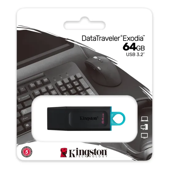 KINGSTON USB DISK DataTraveler Exodia 64GB USB 3.2 High speed, Black