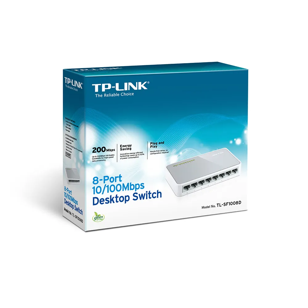 TP-LINK 8-Port 10/100Mbps Desktop Switch, TL-SF1008D