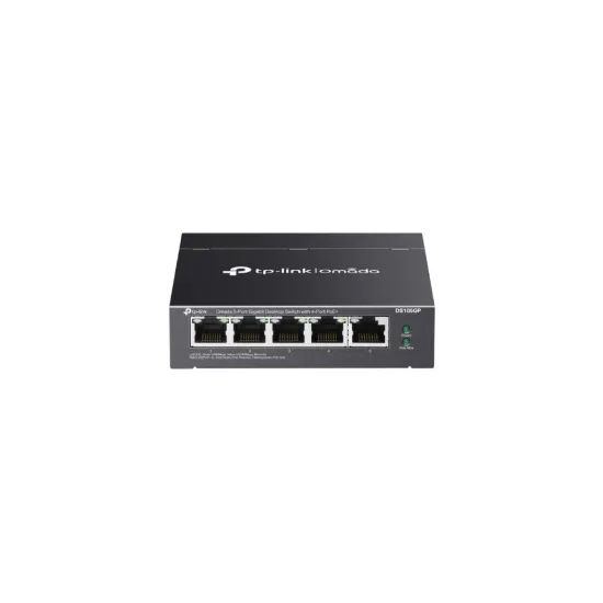 TP-LINK DS105GP Omada 5-Port Gigabit Unmanaged Desktop Switch with 4-Port PoE+, up to 250m, 65W