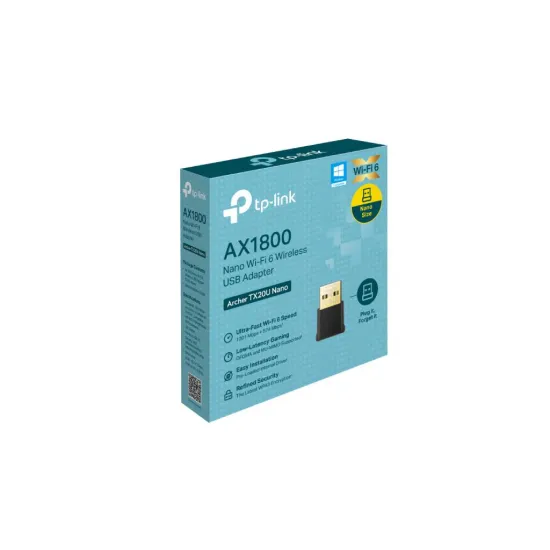 TP-LINK ARCHER TX20U NANO AX1800 Nano Wi-Fi 6 Dual Band Wireless USB Adapter