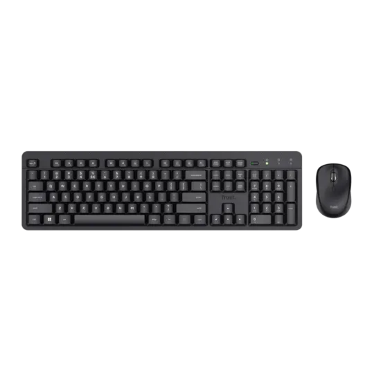 TRUST Ody II Silent Wireless Keyboard & Mouse set,US,Crna