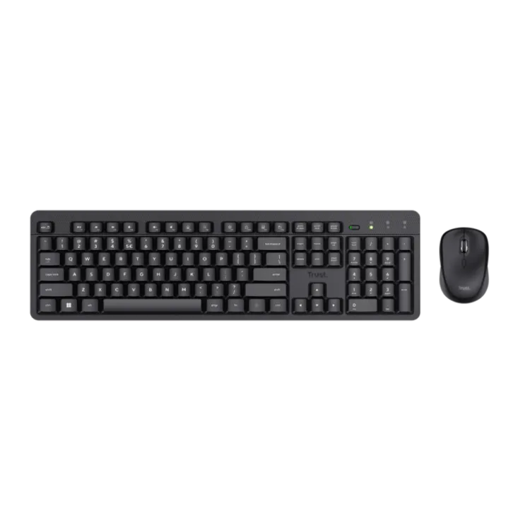 TRUST Ody II Silent Wireless Keyboard & Mouse set,US,Crna