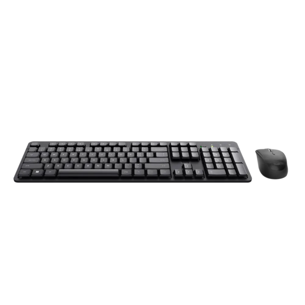 TRUST Ody II Silent Wireless Keyboard & Mouse set,US,Crna