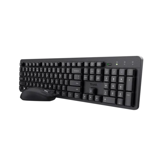 TRUST Ody II Silent Wireless Keyboard & Mouse set,US,Crna