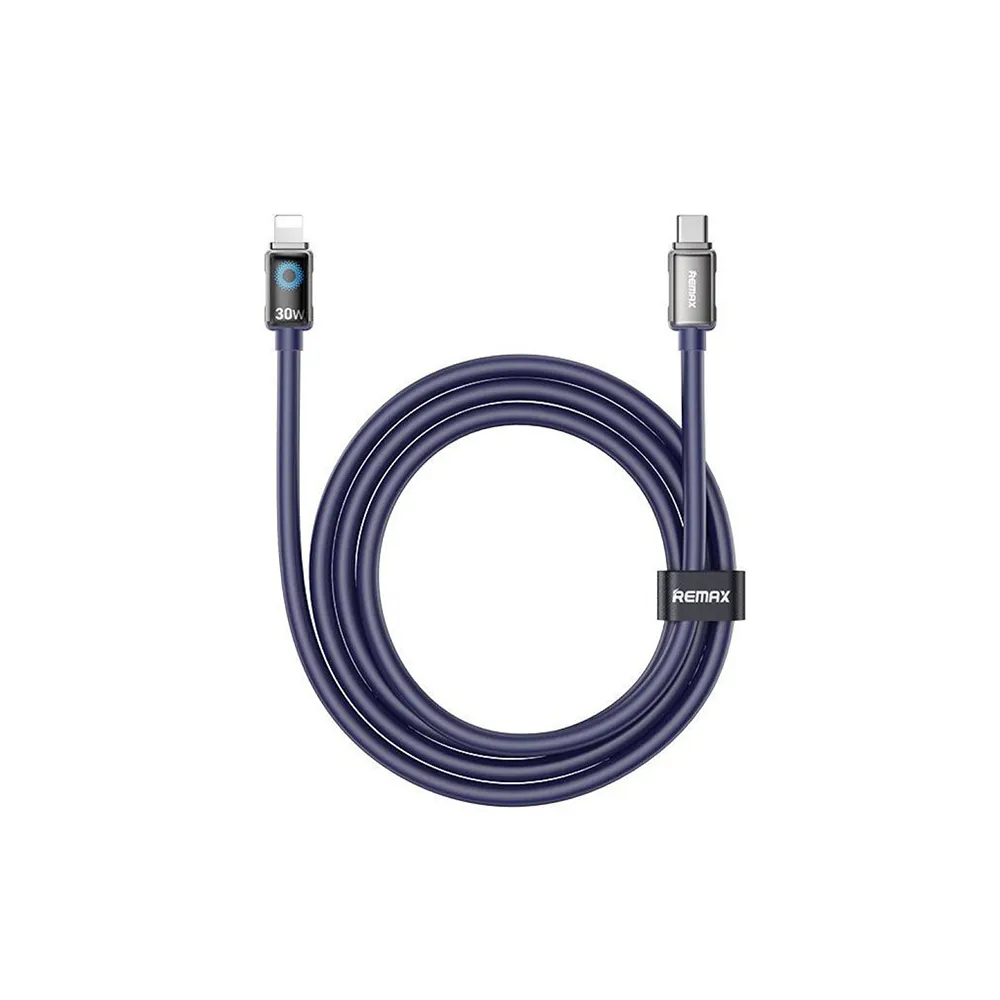 DATA kabl CB19 30W Tip C na Lightning plavi
