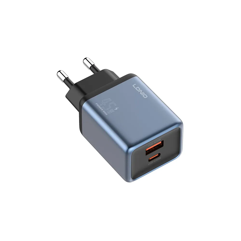 Q12 45W USB-A/USB Tip-C punjač crni