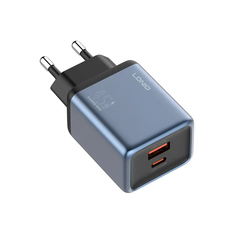 Q12 45W USB-A/USB Tip-C punjač crni