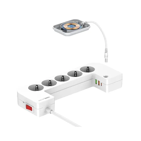 SN5311W Zaštita od prenapona u kutiji 5 x šuko + 3 x USB 2m beli