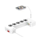 SN5311W Zaštita od prenapona u kutiji 5 x šuko + 3 x USB 2m beli
