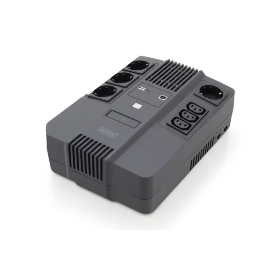 Digitus UPS All-in-One 600VA/360W, LED 12V/7Ah x1, 4x CEE 7/7,3x IEC C13, USB, RJ45