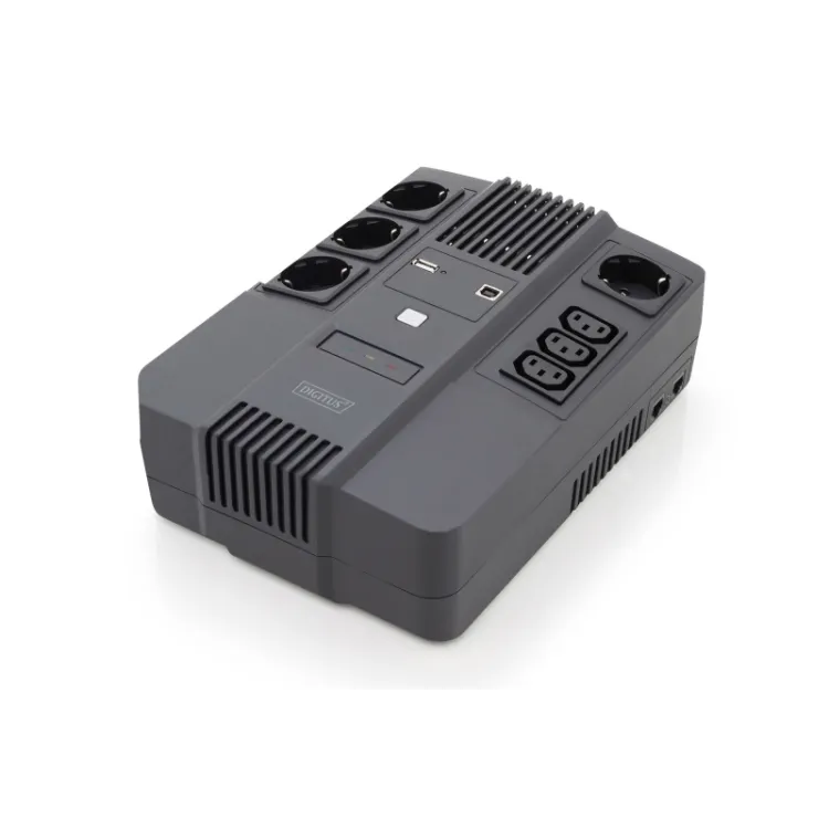 Digitus UPS All-in-One 600VA/360W, LED 12V/7Ah x1, 4x CEE 7/7,3x IEC C13, USB, RJ45