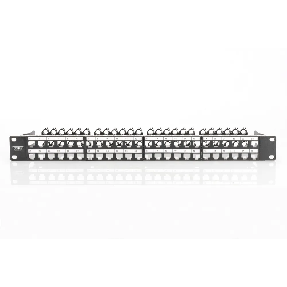 Digitus Patch panel prazni, 48-port shielded, high density, 1U, crni