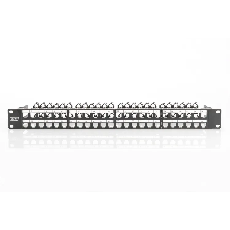 Digitus Patch panel prazni, 48-port shielded, high density, 1U, crni