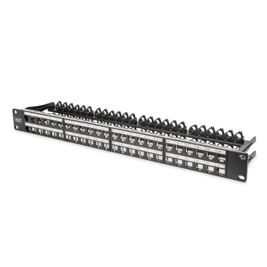 Digitus Patch panel prazni, 48-port shielded, high density, 1U, crni