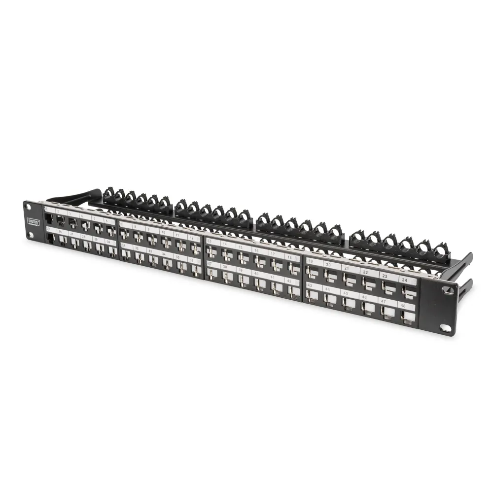 Digitus Patch panel prazni, 48-port shielded, high density, 1U, crni