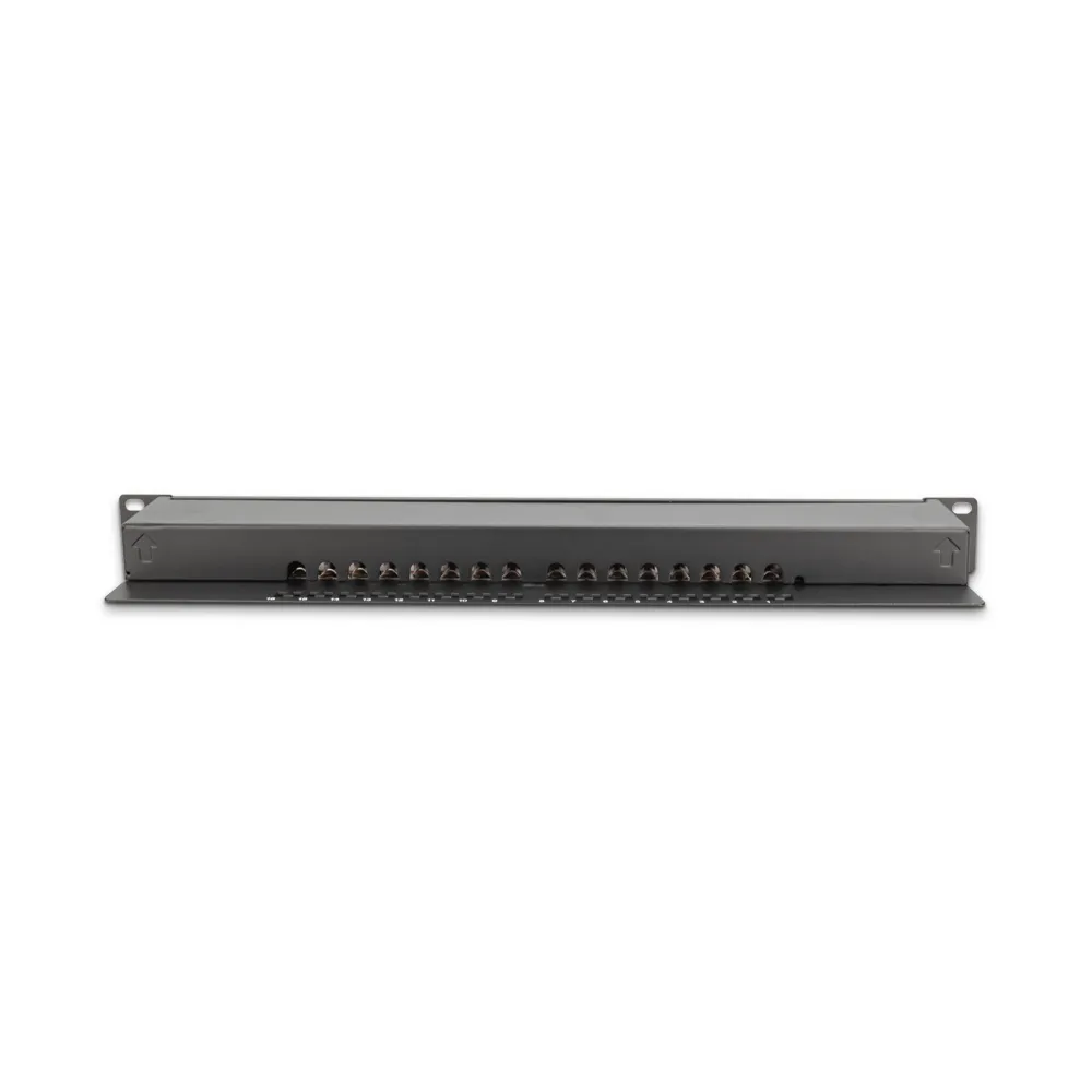Digitus Patch panel puni, shielded 16-port, CAT 6, 1U, rack mount, crni