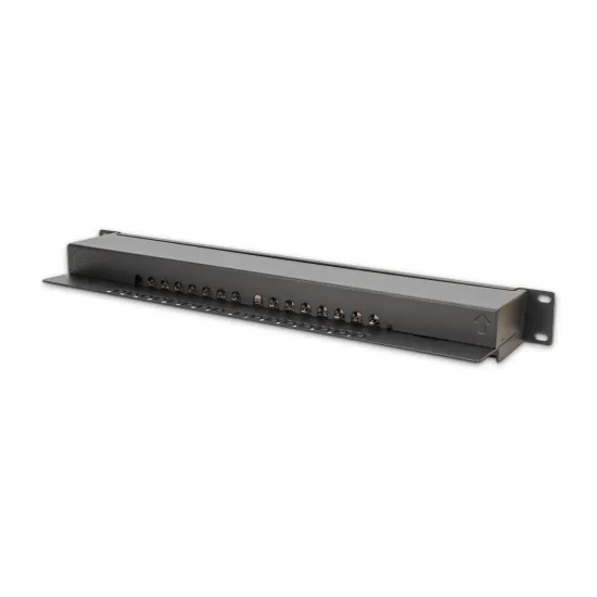 Digitus Patch panel puni, shielded 16-port, CAT 6, 1U, rack mount, crni