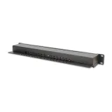 Digitus Patch panel puni, shielded 16-port, CAT 6, 1U, rack mount, crni
