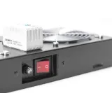 Digitus Roof VENTILATOR unit, wall mounting cabinets 2 fans, thermostat, switch, crni (RAL 7035)